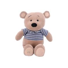 Colecao Color - Urso Tom Bege E Azul (20X15Cm) Diversas  Pelucia Antialergica