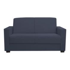 Sofá 3 Lugares Confortável  1,60m Livia Bellamado - Genérico, Azul Mar