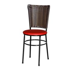 Cadeira Para Cozinha Preta Hawai Cappuccino - Lamar Design, Vermelho