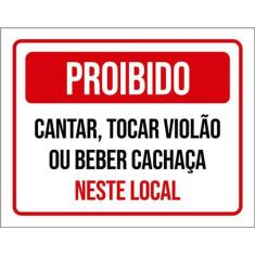 Kit 10 Placa Cantar Tocar Violão Beber Cachaça 36X46