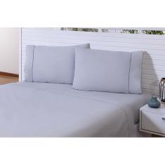 Lençol Casal 3 Peças C/Elástico Percal 100% Algodão 200 Fios