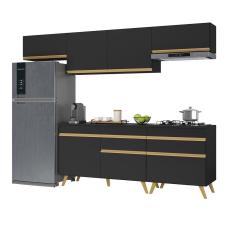 Armário De Cozinha Completa 260cm Multimóveis V3708/dourado