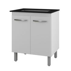 Balcão Para Cooktop Jade 5 Bocas 2 Portas Moblis Cor:branco