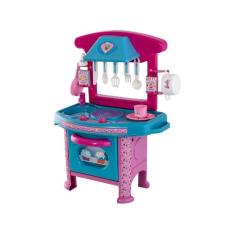 Brinquedo Cozinha da Barbie Chef Rosa Infantil Completa + Acessórios +