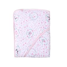 Toalha de Banho Soft Especial Karinho com Capuz Estampada 80cm x 80cm, Amiguinhas