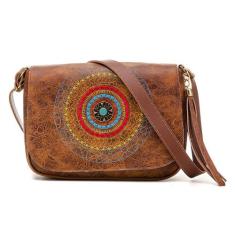 Bolsa Forrada Pequena Colorida Hippie Bordada Artesanal Mandala Alça T