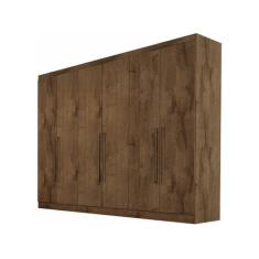 Guarda Roupa Casal 6 Portas e 4 Gavetas Oslo Braúna - Europa, Brauna