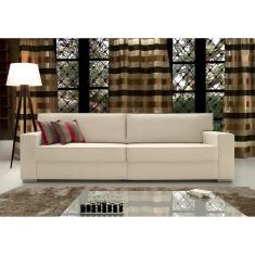 Sofá 4 Lugares 280cm Carmel Espresso Móveis Branco