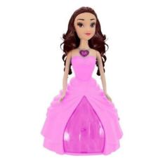 Boneca Princesa Musical Com Luzes e Vestido Rosa Art Brink