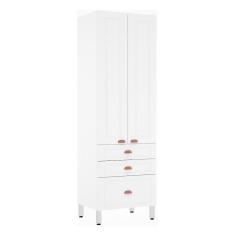 Paneleiro 70Cm E Cristal Branco Com Branco Pet