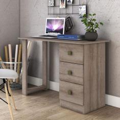 Escrivaninha 110cm 3 Gavetas MSM 436 Movelbento Rústico