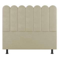 Cabeceira Cama Box Casal Queen Size Lana 160cm Sintético Bege - Abmaza