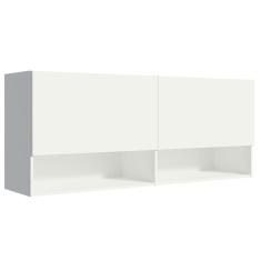 Armário Aéreo 120 Cm 2 Portas 2 Nichos Branco Para Cozinha
