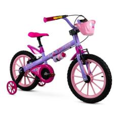 Bicicleta Infantil Aro 16 Menina Com Rodinha Nathor