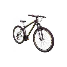 Bicicleta Aro 29 Black Preto e Amarelo 21v MTB Aero Track Bikes