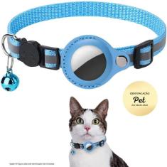 Coleira para GATO pet com suporte para Airtag, GPS ou rastreador (iten