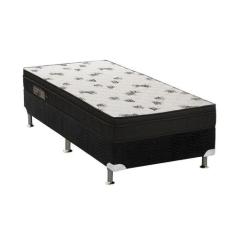 Cama Box Solteiro: Colchão Espuma D45 Ortobom Light Ortopilow + Base C