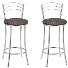 Kit 2 Banquetas Cromadas BC26-B B206 - TRE PARONI