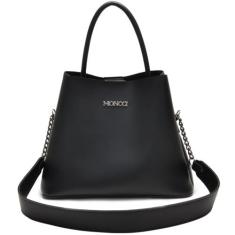 Bolsa saco tira-colo com corrente Moncci - Moncci , Preto