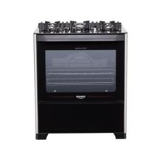 Fogão 5 Bocas Dako Preto Mesa de Vidro Magister, Preto, Bivolt