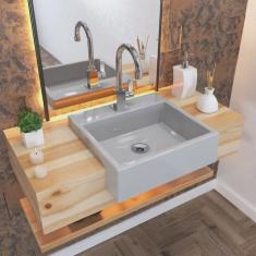 Kit Cuba XQ395 Torneira Luxo 1195 Metal 1/4 Volta Compace