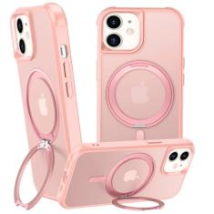 ZHOGTNEG Anel giratório magnético de 360° para capa de iPhone 12, suporte de metal embutido e suporte de anel, compatível com Magsafe, proteção de nível militar, resistente a choques e vibrações -