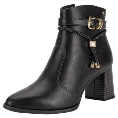 Bota feminina cano baixo dakota da781, Preto, 36