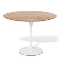 Mesa De Jantar Tulipa Saarinen Redonda 107cm - Freijó Branco