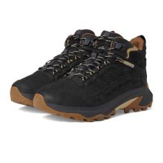 Merrell Moab Speed 2 Tênis masculino de couro impermeável para caminhada, Preto, 45
