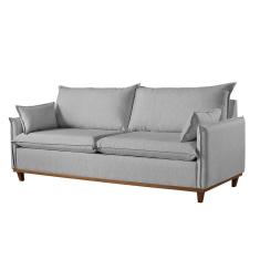 Sofá 4 Lugares Living M-168 Veludo Martins Cinza