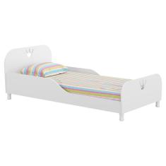 Cama Solteiro Com Colchão Incluso 88 X 188 Cm 100% Mdf Realeza Multimóveis Fg2320 Branco