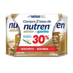 Nutren Senior Baunilha Suplemento Alimentar 2 Latas 740g cada e Ganhe 