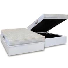 Cama Box Baú Casal: Colchão Espuma Herval D28 / AG65 Frontier + Base C