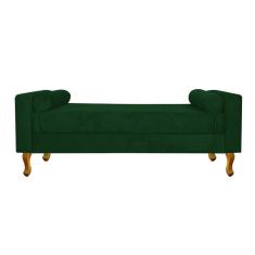 Recamier Baú Félix Solteiro 100cm Suede Verde