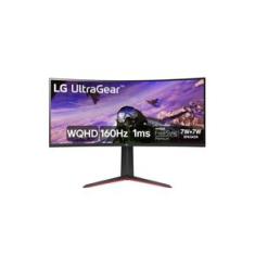 Monitor Gamer LG UltraGear Curvo 34” WQHD UltraWide 3440x1440 160Hz 1ms (MBR) HDR10 AMD FreeSync HDMI 34GP63A-B