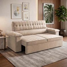 Sofá Retrátil Reclinável 2 lugares com molas 1,50m Quantum Suede Velut