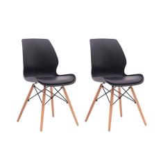 Conjunto com 2 Cadeiras Eames Eiffel Rubi 