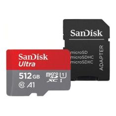 Cartão De Memória Sandisk Ultra Com Adaptador Sd 512 Gb