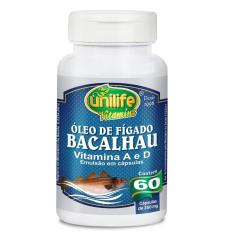 Óleo De Figado De Bacalhau + Vitamina A E D 350mg 60 Cápsulas Unilife