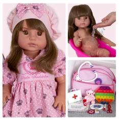 Bebê Reborn Menina Bolsa Maternidade + Enxoval Completo - Cegonha Rebo