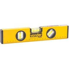 Nível alumínio 10" 3 bolhas base magnética - Vonder Plus