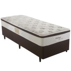 Cama Box de Solteiro Herval Edimburgo, Molas Maxspring, 64x96x203 cm