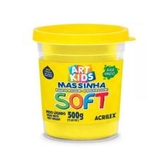 Massinha de modelar soft 500g cores - Acrilex, Amarelo