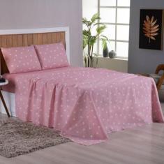 Jogo de Lençol King 4 Peças 200 Fios 100% Agodão Estampado Mariah - Sh