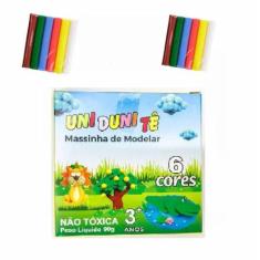 Massinha De Modelar Uni Duni Tê - 6 Cores - Kit Com 6 Caixas