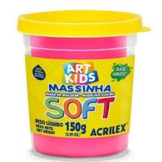 Massinha de Modelar Soft Art Kids 150g - Acrilex, Rosa choque