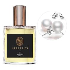Perfume Feminino Nefertiti + Brinco Prata Pérola - Essência Do Brasil