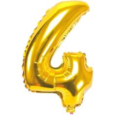 Balão Metalizado 40cm N4 Ouro - Mundo Bizarro