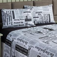 Jogo de Lençol King Size 4 Peças com Elástico Cama 180 Fios Estampado 