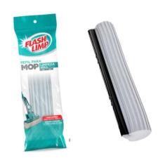 Refil Mop Rodo Mágico Flash Limp Original Limpeza Geral Plus, Cinza
